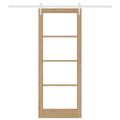 vidaXL Posuvné dvere Prírodná 83 x 211 cm