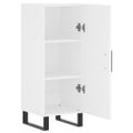 vidaXL Komoda biela 34,5x34x90 cm spracované drevo