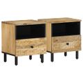 vidaXL Nočné stolíky 2 ks 40x33x46 cm masívne mangovníkové drevo