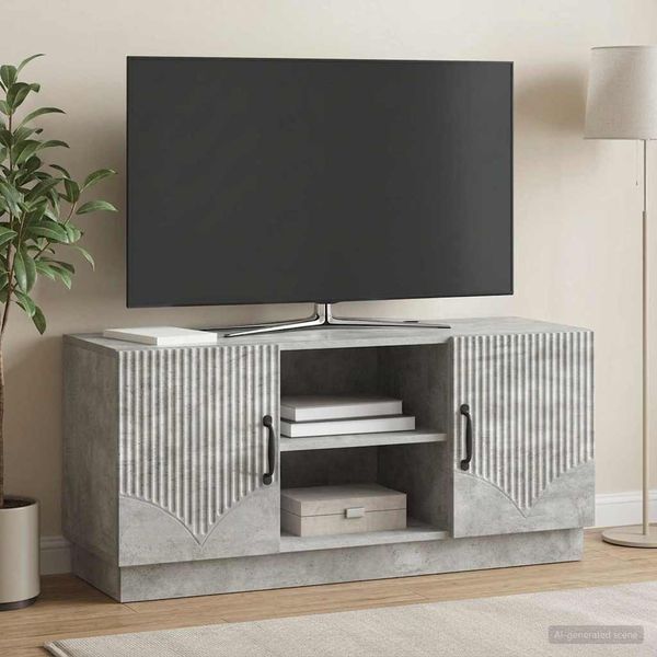 vidaXL TV skrinka Betónovo sivá 102 x 34,5 x 47 cm Kompozitné drevo