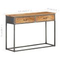 vidaXL Konzolový stolík 110x35x75 cm akáciový masív
