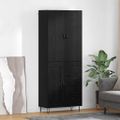 vidaXL Highboard 2 ks Čierny dub 69,5 x 34 x 180 cm Kompozitné drevo
