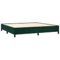 vidaXL Posteľný rám boxsping s matracom tmavozelený 200x200 cm zamat