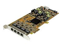 PCIe Network Card - PoE / PoE+ Až 25 W na port - PCIe NIC - Gigabit Ethernet karta (ST4000PEXPSE) - Sieťový adaptér - PCIe x4 - Gigabit Ethernet x 4