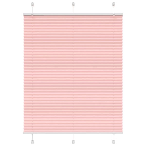 vidaXL Plisovaná roleta ružová 110x100 cm šírka látky 109,4 cm polyester