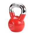 Kettlebell s chrómovaným úchopom HMS KTC04, 4 kg, červený