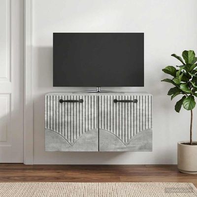vidaXL Nástenná TV skrinka Nástenný Betónovo sivá 59,5 x 41 x 30 cm