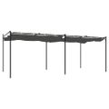 vidaXL Pergola so zaťahovacou strechou antracitová 589x292x230 cm