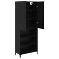 vidaXL Highboard Čierny dub 69,5 x 34 x 180 cm Kompozitné drevo