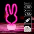 Neónové LED na stojane RABBIT ružové USB-C FSC-10 Forever Light