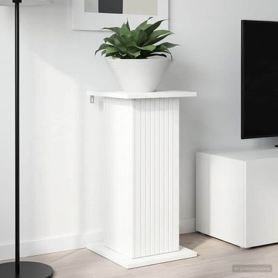 vidaXL Stojan na rastliny Biela 30,5 x 30 x 60,5 cm Kompozitné drevo
