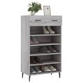 vidaXL Botník sivý dub sonoma 60x35x105 cm kompozitné drevo