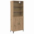 vidaXL Highboard 2 ks dub artisan 69,5 x 34 x 180 cm Kompozitné drevo