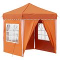 vidaXL Prístrešok na párty 195 x 195 x 245 cm Oranžová Oxfordská látka