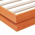 vidaXL LED posteľný rám voskovo hnedý 150x200 cm masívna borovica