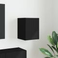 vidaXL TV nástenná skriňa Čierna 30 x 31 x 40 cm Kompozitné drevo