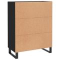 vidaXL Komoda čierna 69,5x34x90 cm kompozitné drevo