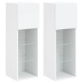 vidaXL TV skrinky s LED svetlami 2 ks biele 30,5x30x90 cm