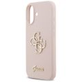 Puzdro Guess Silicone Big 4G Script pre iPhone 17 ružové
