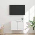 vidaXL TV nástenná skriňa 59,5 x 31 x 40 cm Biela Kompozitné drevo
