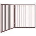 vidaXL Brána pre psa skladacia 2 panely hnedá 160 cm topoľové drevo