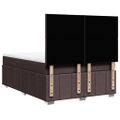 vidaXL Boxspring posteľ s matracom tmavohnedá 160x200 cm látka
