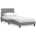 vidaXL Posteľ s matracom Hanko sivohnedá 90x200 cm látka