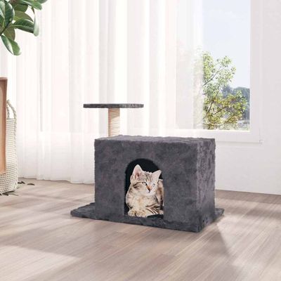 vidaXL Škrabadlo pre mačky so sisalovým stĺpikom tmavosivé 51 cm