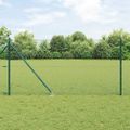 vidaXL Reťazová brána s hrotmi 10 x 1 m PVC potiahnutá oceľ Zelená