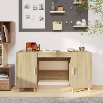 vidaXL Stôl dub somoma 140x50x75 cm spracované drevo