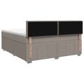 vidaXL Posteľ boxspring s matracom Sivohnedá 140 x 190 cm Látka