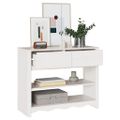 vidaXL Konzolový stôl so zásuvkou Drammen Biela 89,5 x 37 x 73 cm