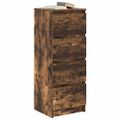 vidaXL Komoda dymový dub 37,5x35x99 cm spracované drevo