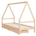 vidaXL Rám detskej postele so zásuvkami 90x190 cm masívna borovica