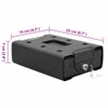 vidaXL Trezor do auta so zámkom Čierna 22 x 16 x 7 cm Oceľ