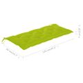vidaXL Lavička Batavia s bledozelenou podložkou 120 cm tíkový masív