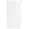 vidaXL Botník lesklý biely 59x35x70 cm spracované drevo