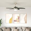 vidaXL Stropný ventilátor s osvetlením a diaľkovým ovládaním Ø 110 cm