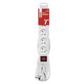 Prodlužovací kabel EMOS P1517R s vypínačem 5 zásuvek, 7m, biely