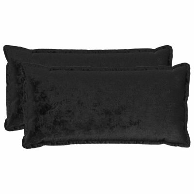 vidaXL Poťah na podložku 2 pcs HOUTEN Čierna 40 x 80 cm Flanel