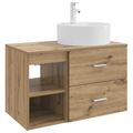 vidaXL Sada kúpeľňového nábytku 2 ks Dub artisan Kompozitné drevo
