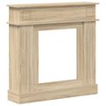 vidaXL Rám krbu Dub sonoma 102 x 26 x 100 cm Kompozitné drevo
