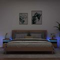 vidaXL Nočné stolíky s LED svetlami 2 ks dub artisan 40x39x48,5 cm
