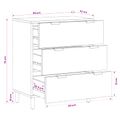vidaXL Servírovacia skriňa 60 x 33 x 75 cm Masívne mango drevo