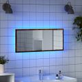 vidaXL LED kúpeľňové zrkadlo údený dub 100x8,5x37cm, kompozitné drevo