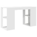 vidaXL Stôl Biela Kompozitné drevo 130 x 50.5 x 75 cm