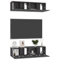 vidaXL TV skrinky 4 ks, sivé 60x30x30 cm, kompozitné drevo