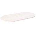 vidaXL Stolová doska biela 90x45x2,5 cm masívna borovica oválna