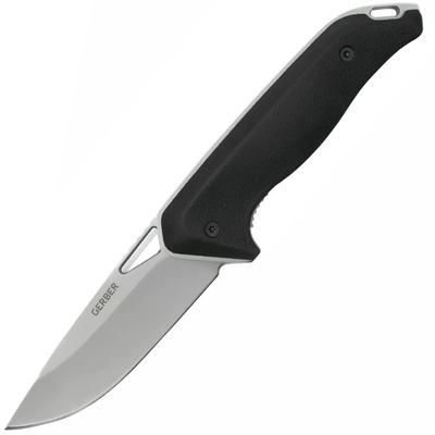 Gerber 31-003625 Moment vreckový nôž 8,5 cm, Satin, čierna, guma, nylonové puzdro