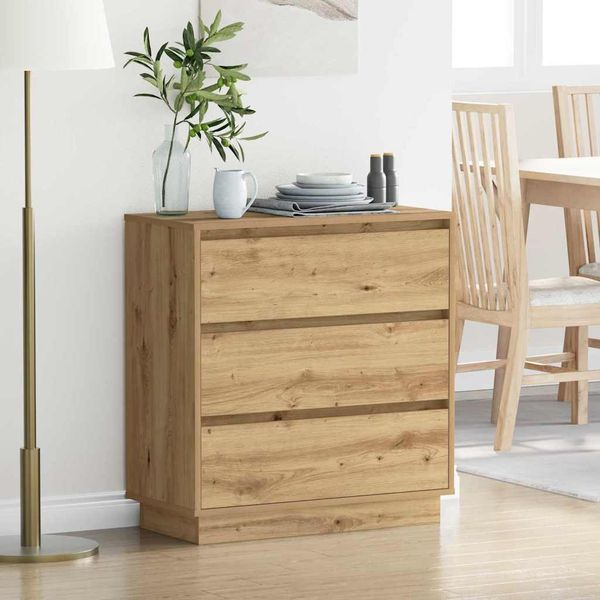 vidaXL Nočný stolík Remeselný dub 71 x 34,5 x 75 cm Kompozitné drevo